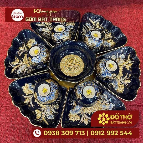 Bộ bát đĩa Bát Tràng thắp hương – sự lựa chọn cho mâm cơm cúng