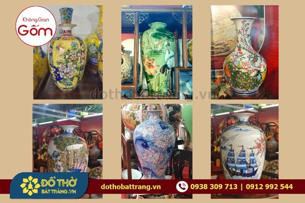 Lựa chọn các loại bình hoa gốm sứ sang trọng chưng Tết