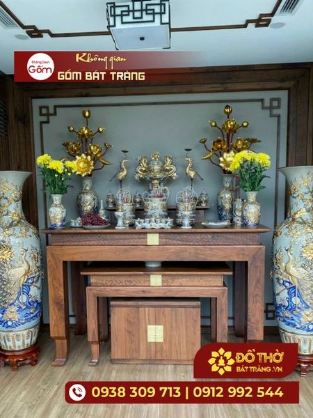 Trang trí đồ thờ cúng gia tiên mang ý nghĩa phong thủy đại cát