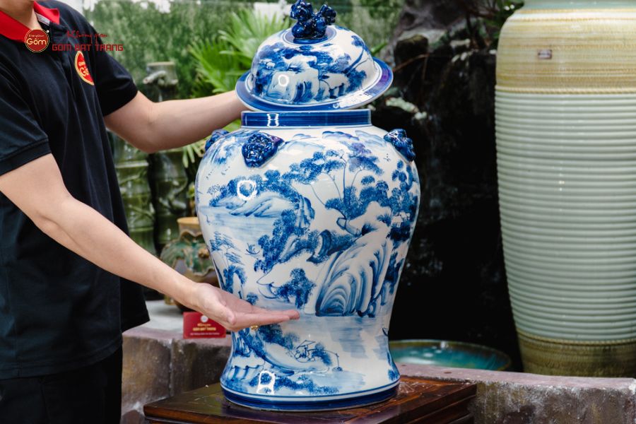 Chóe Men Lam Họa Tiết Sơn Thủy