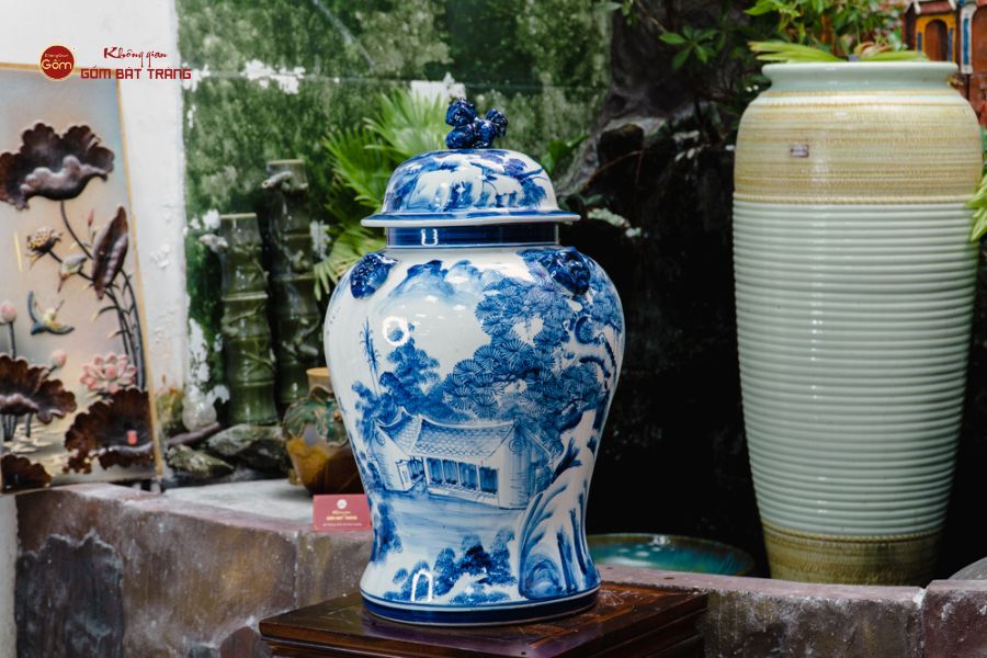 Chóe Men Lam Họa Tiết Sơn Thủy