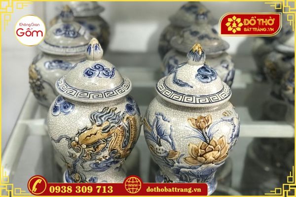 Mua bộ đồ thờ Bát Tràng men rạn nổi ở TP. HCM