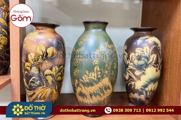 Lựa chọn các loại bình hoa gốm sứ sang trọng chưng Tết
