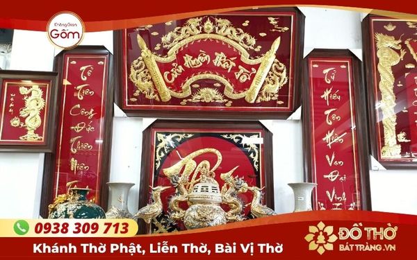 Cửa hàng bán khánh thờ phật, liễn thờ, bài vị thần tài tại Tphcm