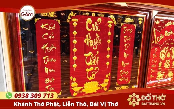 Cửa hàng bán khánh thờ phật, liễn thờ, bài vị thần tài tại Tphcm
