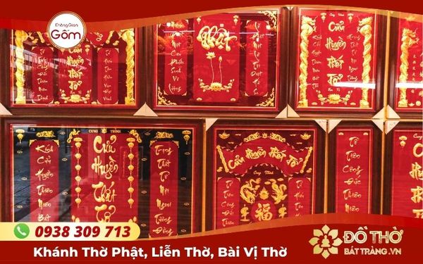 Cửa hàng bán khánh thờ phật, liễn thờ, bài vị thần tài tại Tphcm