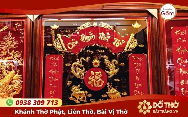Cửa hàng bán khánh thờ phật, liễn thờ, bài vị thần tài tại Tphcm