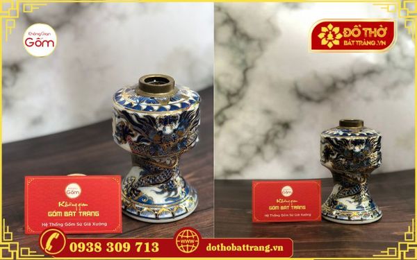 Đèn dầu thờ gốm sứ Bát Tràng – Tinh hoa truyền thống Việt Nam