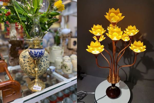Mua đèn dầu thờ Bát Tràng cao cấp tại TPHCM