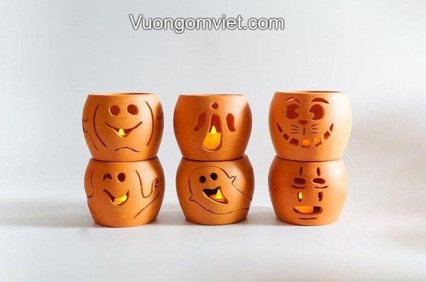 Nơi bán đèn đốt nến gốm đỏ trang trí đẹp, giá rẻ, sản xuất theo yêu cầu