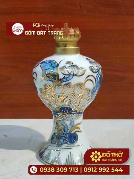 Trọn bộ đồ thờ vẽ vàng 24K cao cấp – Gốm sứ Bát Tràng