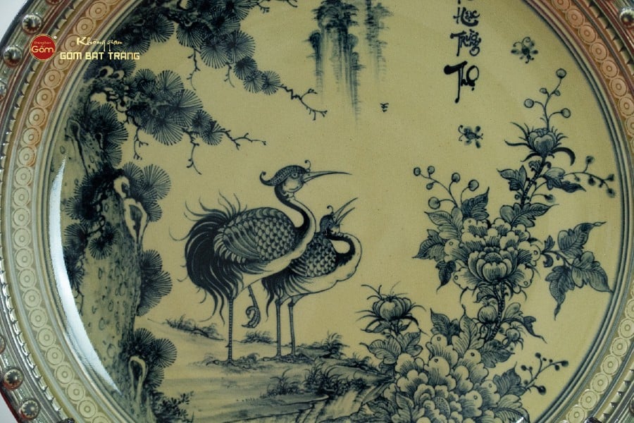 Đĩa Trưng Bày Tùng Hạc Trường Thọ