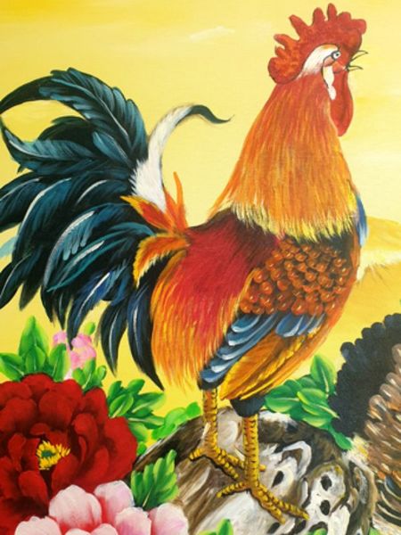 Ý nghĩa của họa tiết Kim Kê Đại Cát trong văn hóa và phong thủy