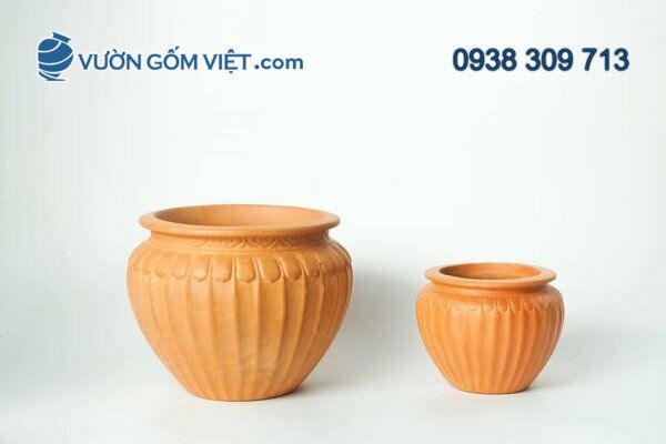 Ý tưởng dùng gốm đỏ trang trí khi thiết kế cảnh quan sân vườn