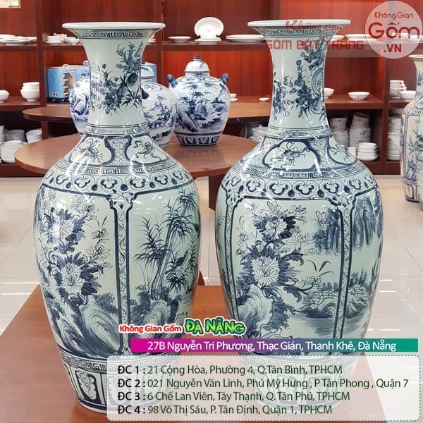 Bình gốm cắm hoa Bát Tràng mua ở đâu? Giá bao nhiêu tiền tại tphcm