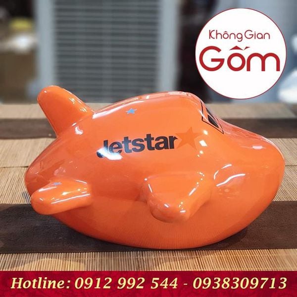 Heo đất máy bay vietjet đẹp dễ thương làm quà tặng hot