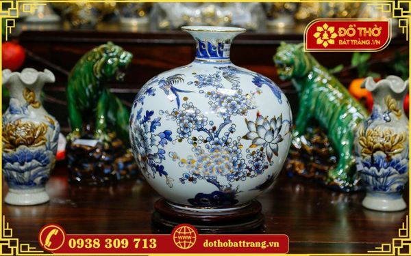 Giá bình hút lộc Bát Tràng tại Không Gian Gốm