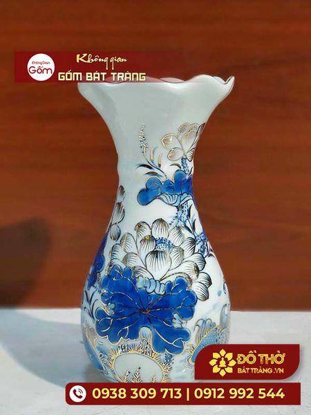 Trọn bộ đồ thờ vẽ vàng 24K cao cấp – Gốm sứ Bát Tràng