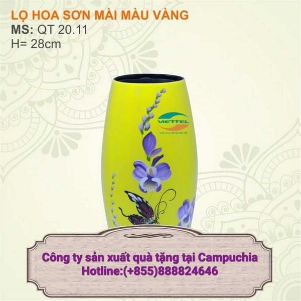 Công ty Việt chuyên cung cấp lọ hoa gốm sứ bát tràng in logo làm quà tặng tại campuchia
