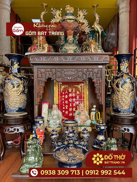Mẫu bàn thờ thần tài đẹp nhất, mua đồ thờ thần tài thổ địa tphcm