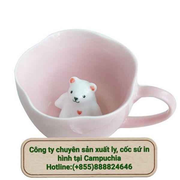 Cốc sứ đẹp, in hình lên ly sứ, cốc sứ giá rẻ tại Campuchia