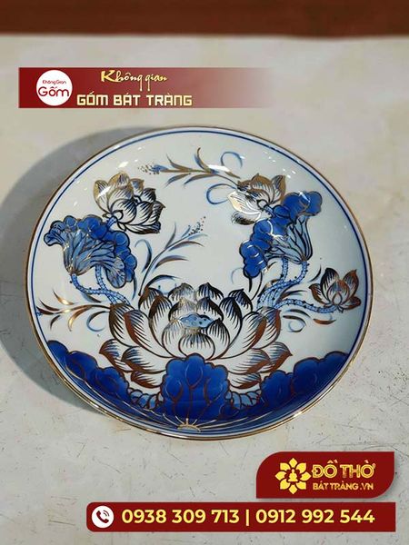 Trọn bộ đồ thờ vẽ vàng 24K cao cấp – Gốm sứ Bát Tràng