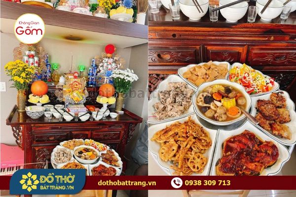 Mua bộ bát đĩa thắp hương Bát Tràng cao cấp tại TP. HCM