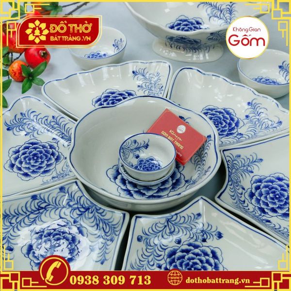 Mua bộ chén thờ Bát Tràng cho ngày Tết Hàn thực mùng 3 tháng 3