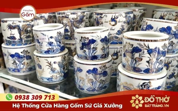 Mua bộ bát hương gốm sứ đẹp cho không gian thờ tâm linh