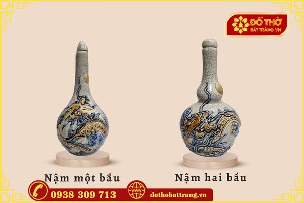 5 Mẫu nậm rượu gốm sứ Bát Tràng giá tốt cho bàn thờ gia tiên