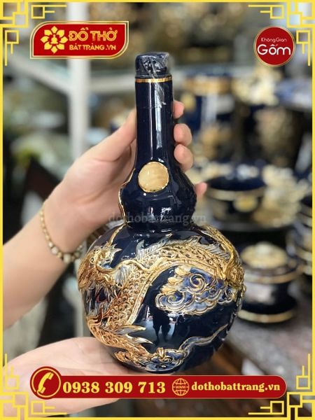 5 Mẫu nậm rượu gốm sứ Bát Tràng giá tốt cho bàn thờ gia tiên