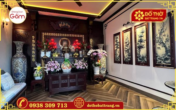 Cách bài trí bàn thờ gia tiên đơn giản mà trang trọng