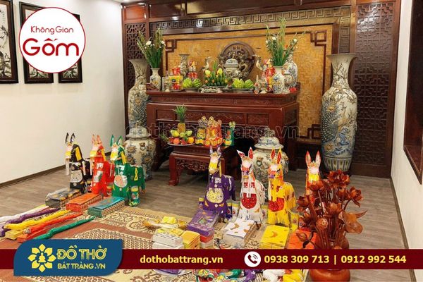 Cách sắp xếp phòng thờ đẹp, đơn giản – Bộ đồ thờ đầy đủ