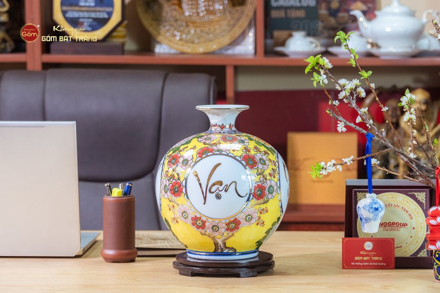 Quả Hút Lộc Vẽ Vàng Hoa Phú Quý Vạn Sự Như Ý
