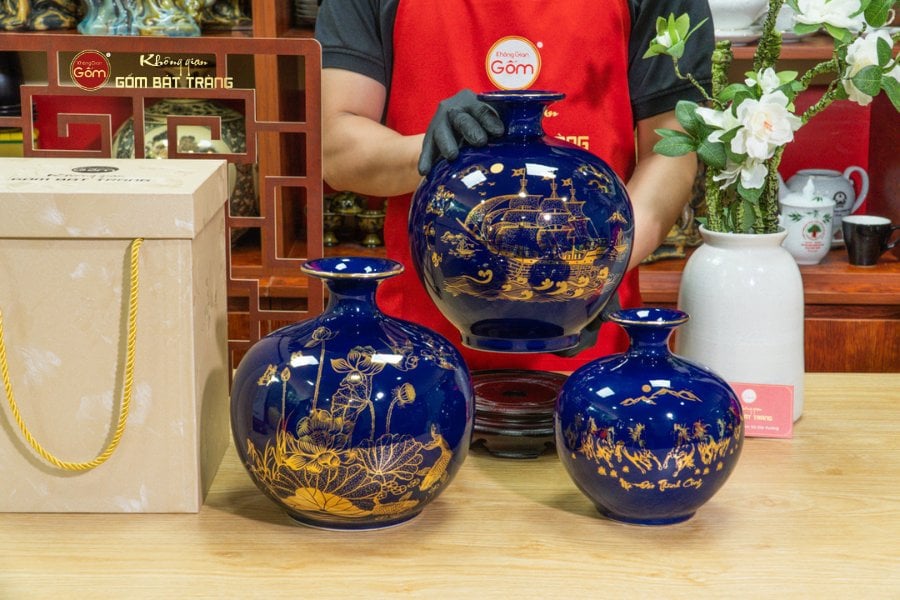 Quả Hút Lộc Men Màu Vẽ Vàng Thuận Buồm Xuôi Gió