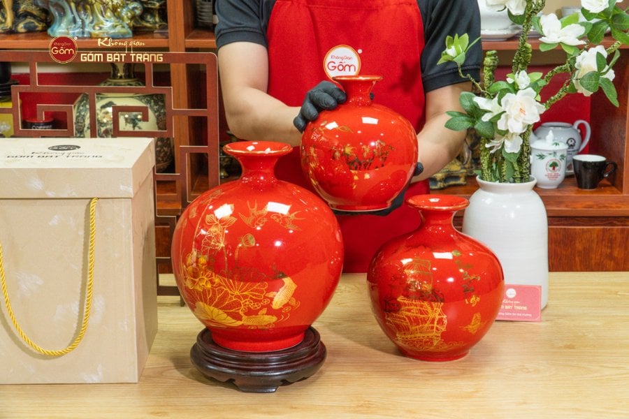Quả Hút Lộc Men Màu Vẽ Vàng Mã Đáo Thành Công