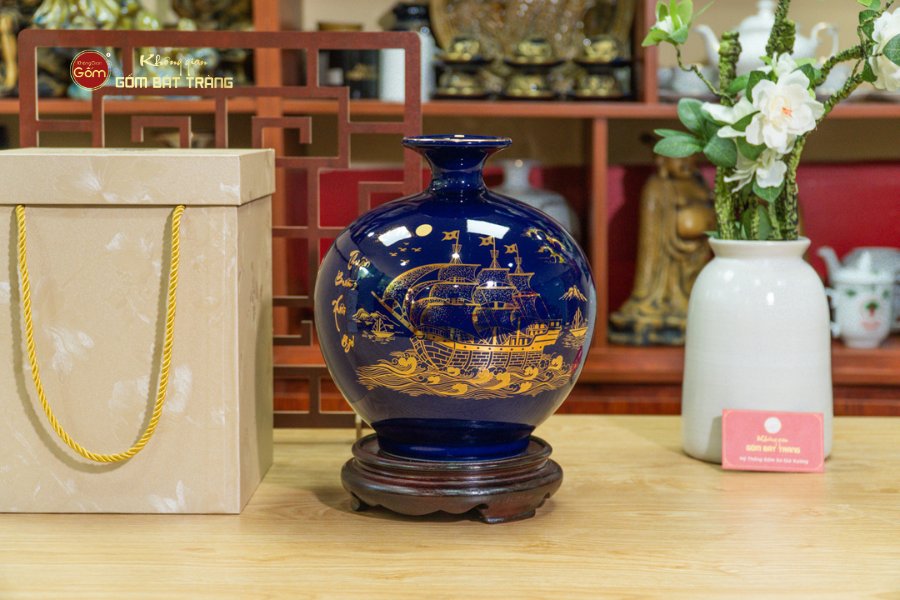 Quả Hút Lộc Men Màu Vẽ Vàng Thuận Buồm Xuôi Gió