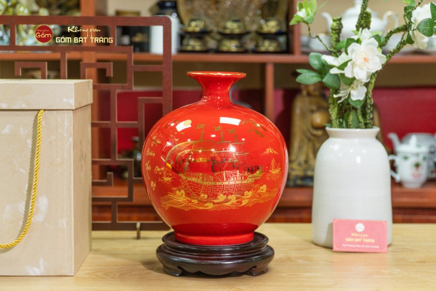 Quả Hút Lộc Men Màu Vẽ Vàng Thuận Buồm Xuôi Gió