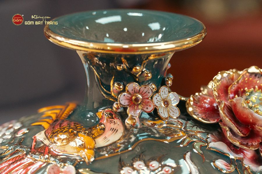 Quả Hút Lộc Đắp Nổi Vẽ Vàng Công Danh Phú Quý