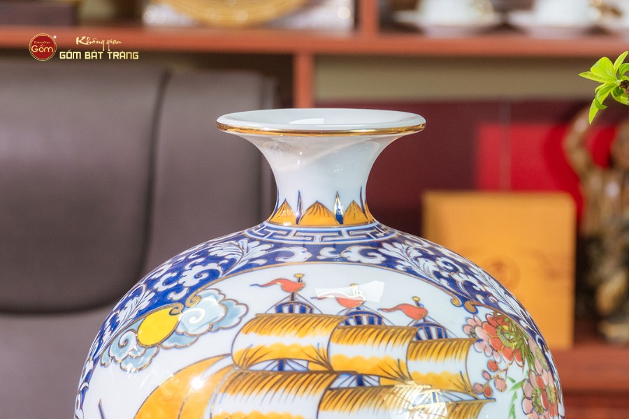 Quả Hút Lộc Vẽ Vàng Nhị Cảnh Cá Chép Thuận Buồm