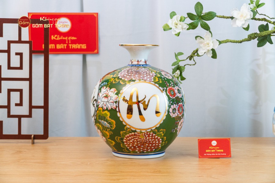 Quả Hút Lộc Xanh Vẽ Vàng Ngọc An Khang Thịnh Vượng Tứ Hoa Phú Quý