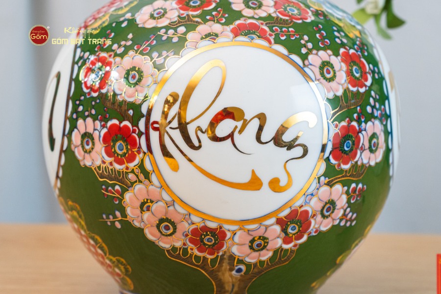 Quả Hút Lộc Xanh Vẽ Vàng Ngọc An Khang Thịnh Vượng Tứ Hoa Phú Quý