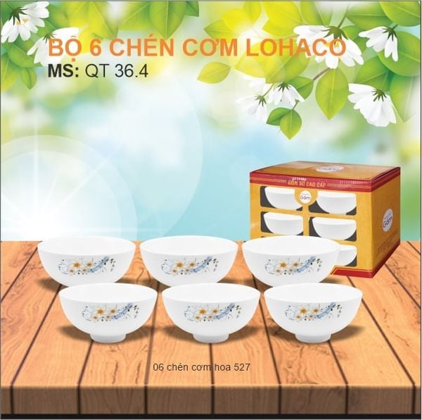 Tô chén sứ in logo – quà tặng khách hàng 20/10