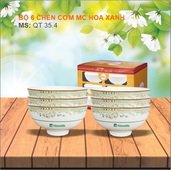 Tô chén sứ in logo – quà tặng khách hàng 20/10