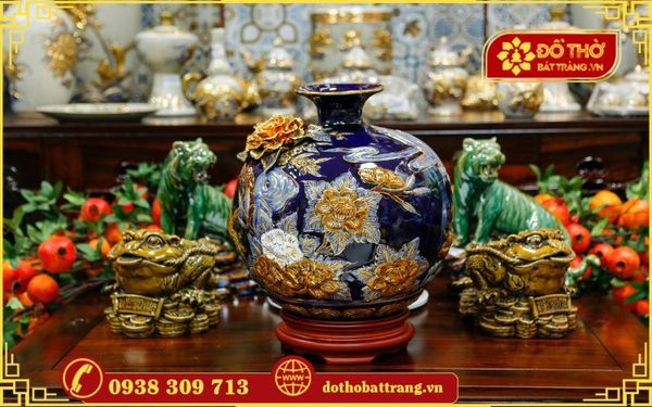 Giá bình hút lộc Bát Tràng tại Không Gian Gốm
