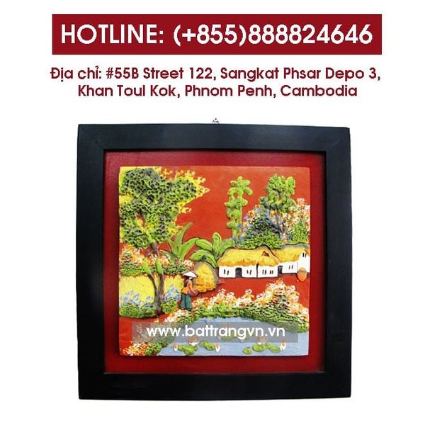 Địa chỉ bán tranh gốm sứ treo tường giá rẻ tại Campuchia