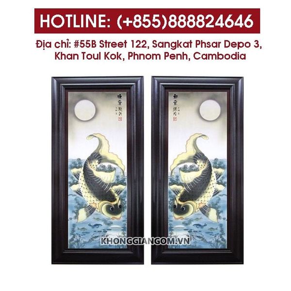 Địa chỉ bán tranh gốm sứ treo tường giá rẻ tại Campuchia