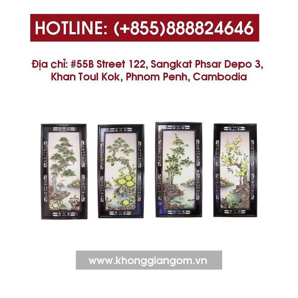 Địa chỉ bán tranh gốm sứ treo tường giá rẻ tại Campuchia