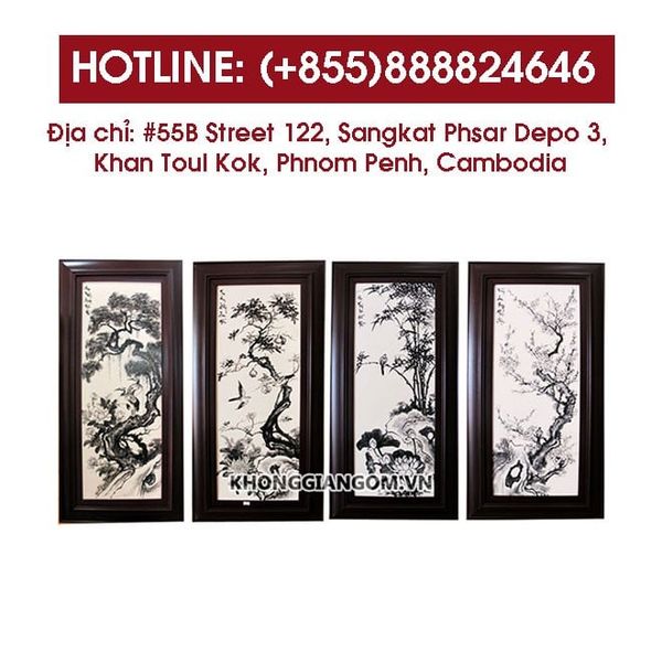 Địa chỉ bán tranh gốm sứ treo tường giá rẻ tại Campuchia
