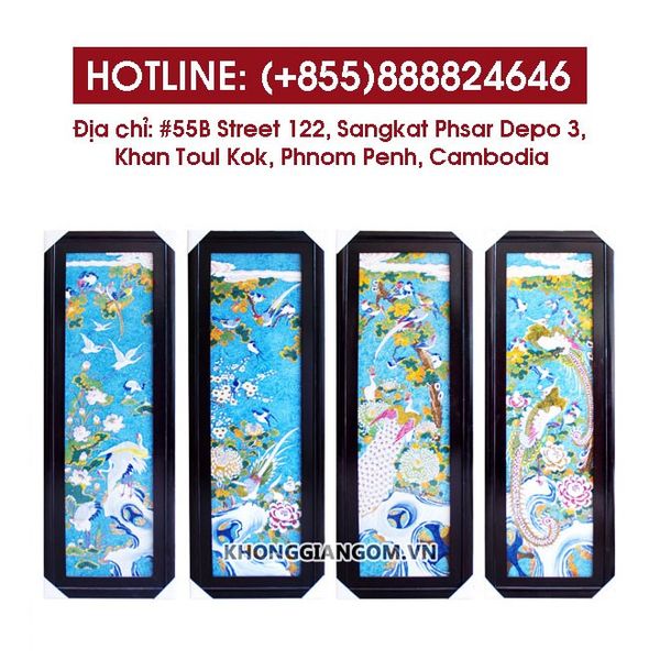 Địa chỉ bán tranh gốm sứ treo tường giá rẻ tại Campuchia